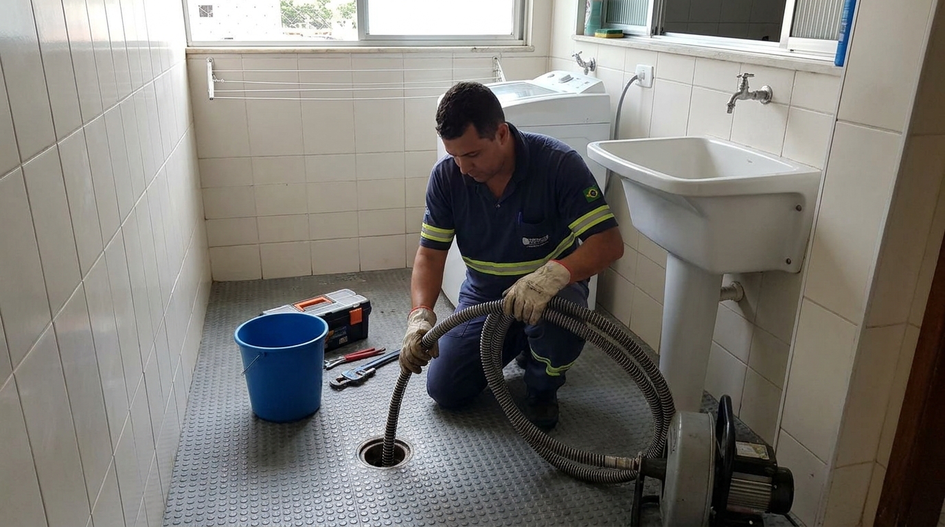 Desobstrução na Cozinha em Bauru‑SP